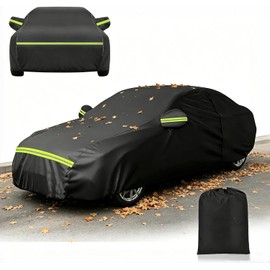 Funda Impermeable para Coche, Funda Universal para Exteriores, con Bandas Reflectantes y Cuerdas Resistentes Al Viento, a Prueba de Polvo, Protección Solar, Protección Uv y Resistente a Los Arañazos