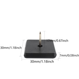 bociloy 20pcs 1-1/4" Nail on Furniture Glides Sliders for Wooden Furniture, Furniture Sliders Pads Square Teflon Furniture Glides Floor Protectors PTFE Moving Furniture Glides