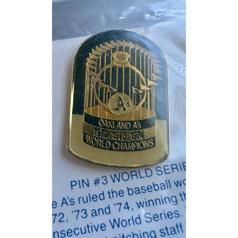Vintage (Rare) Oakland A's Athletics Unocal 76 Pins (3 Total)
