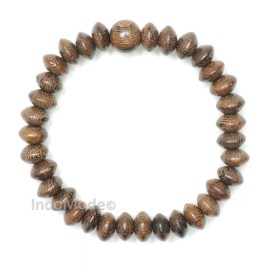 TheTasbih Exotic Johar Saucer-shape Wood 33-bead Elastic String 6mm Prayer Bead Bracelet