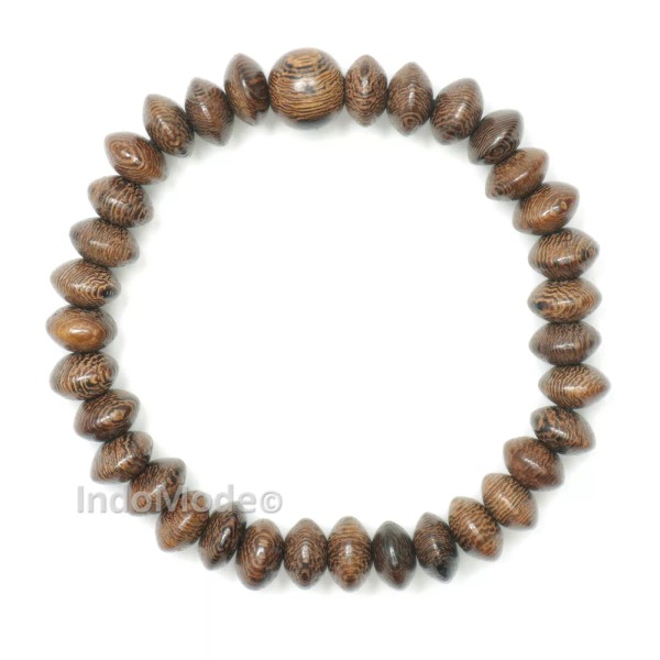 TheTasbih Exotic Johar Saucer-shape Wood 33-bead Elastic String 6mm Prayer