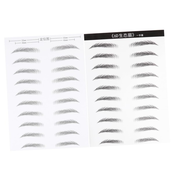 BIUDECO 20 Pairs of Eyebrow Sticker Natural Look Simulation Eyebrows
