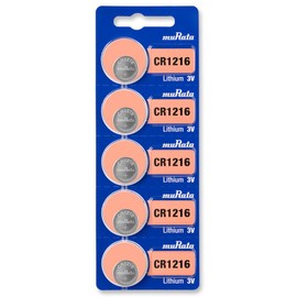 Murata CR1216 Battery DL1216 ECR1216 3V Lithium Coin Cell (5 Batteries)