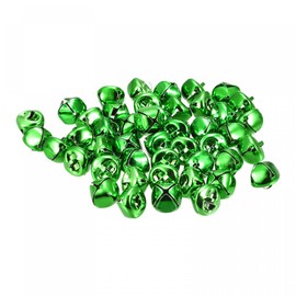 sourcing map Jingle Bells, 15mm 80pcs Carbon Steel Craft Bells for DIY Christmas, Green