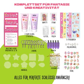 CRAFTY CATS Craft Case Children's DIY Set for Creativity Cupcake Pendant Hair Clips Craft Set Children 4 Years Craft Girls 5 Years Gift from 3 Years