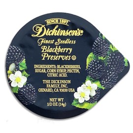 crait Dickinson's Blackberry Preserves (0.5 Ounce) – Single Serve Jam, Single Serve Preserves Blackberry Jam, Single Serve Jelly, Portion Control Packs (25 Count)