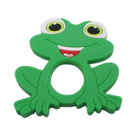 Gadgetime USA Silicone Baby Teether - Frog Teething Relief Toys for Babies 3-36 Months, Toddlers, Girls & Boys - Stimulating & Soft Soothing - BPA Free