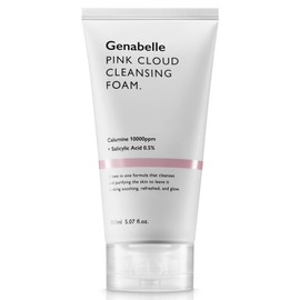 Genabelle Pink Cloud Cleansing Foam - Hydrating Gentle Face Cleanser with Salicylic Acid and Calamine Powder for Blemish Care, Deep Cleansing Face Wash for Normal to Oily Skin, 5.07 fl.oz