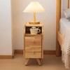 latifolia Solid Wood Nightstand, 2-Drawer Bedroom Nightstand, Small Bedside Table