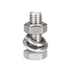 uxcell M10 x 30mm Hex Head Screws Bolts, Nuts, Flat