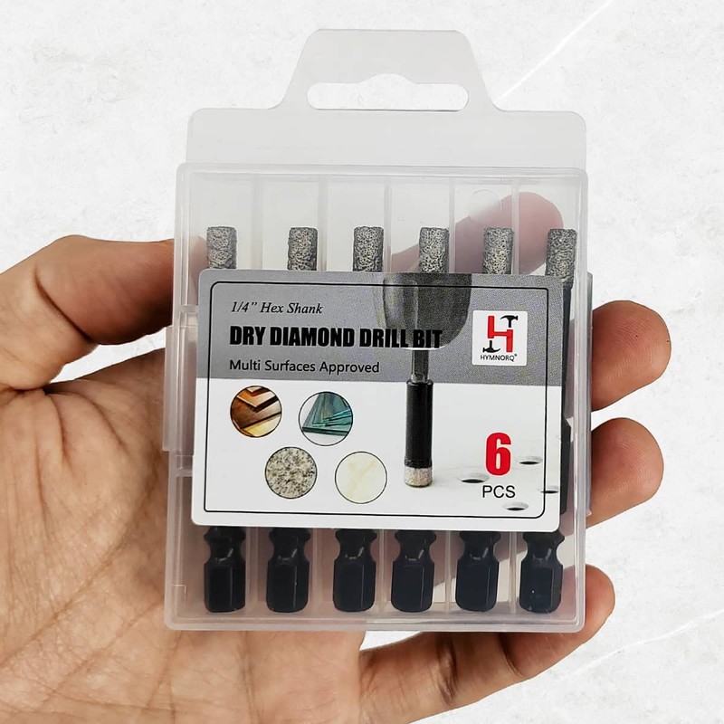 Hymnorq 3/16 Inch Dry Diamond Drill Bits 6pc Pack in