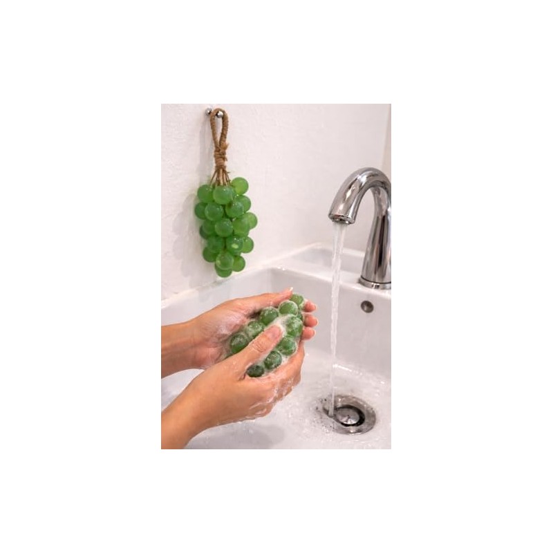 jabon en forma de racimo de uvas artesanal hecho a