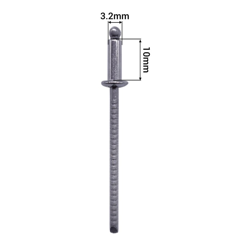 (Pack of 100) Stainless Steel Blind Rivets 3.2 x 10