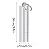 2Pcs Small Pill Box Keychain, 3 Compartment Aluminium Alloy Mini