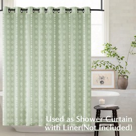 Green and White Sheer Curtains 72 Inches Long for Living Room,Floral Printed Pattern Boho Tropical Curtains for Bedroom 2 Panel Set Each Single 52 in Wide
