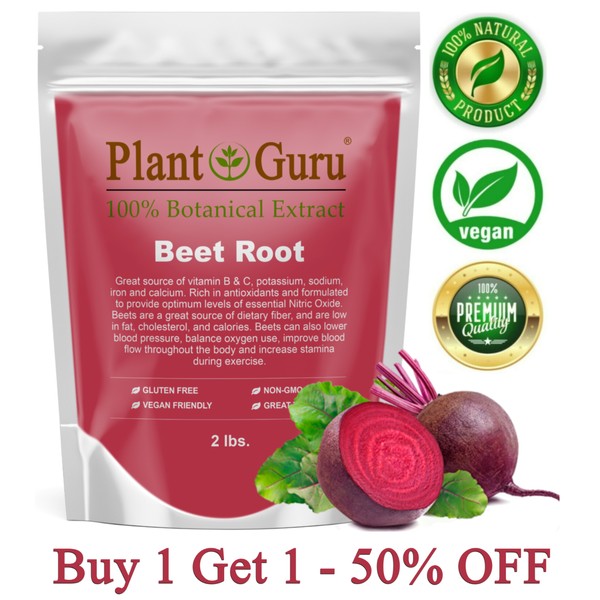 Red Beet Root Powder 2 lb. Beta Vulgaris Non-GMO Nitric Oxide Extract Super Food