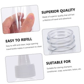 Baluue Squeezable Plastic Bottles Pack Ml Toiletry Dispenser for Business and Camping