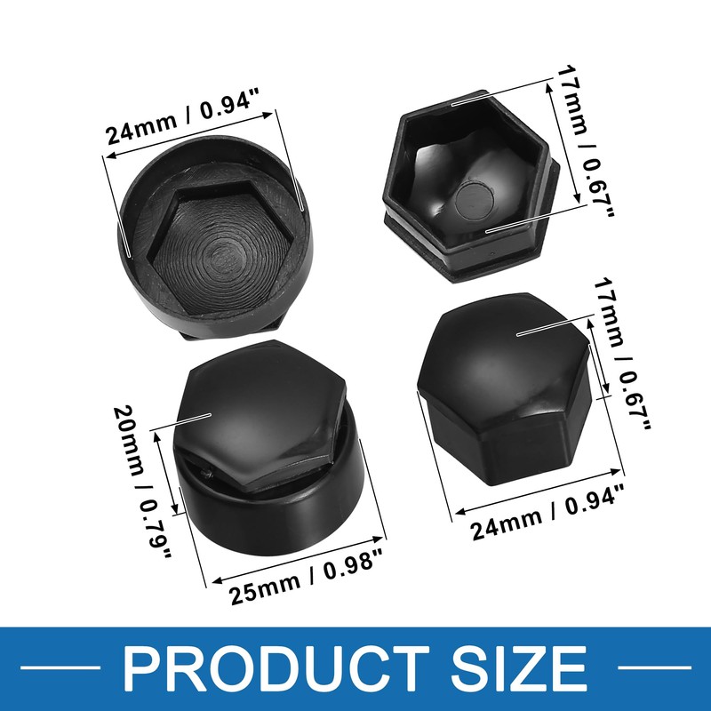A ABSOPRO Car Wheel Lock Lug Bolt Nut Cover Caps