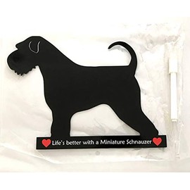 Life's Better with a Miniature Schnauzer - Large Flexible Magnet - Magnetic Blackboard with easy wipe Magic Marker Pen