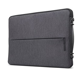 Lenovo Urban Laptop Sleeve for 15.6" Notebook, Water Resistant, Soft Padded Compartments, Accessory Storage, Reinforced Rubber Corners, Extendable Handle, GX40Z50942, Charcoal Grey
