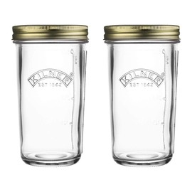 Kilner Wide Mouth Screw Top Lid Preserving Glass Jar 0.5 Litre Transparent (Pack of 2)