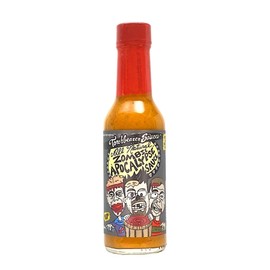 Torchbearer Sauces Zombie Apocalypse Ghost Chili Hot Sauce, 5oz Ghost Pepper & Habanero Hot Sauce, Heat Level 8 - Featured on Hot Ones - Almost Sweet Yet Terrifying - All Natural, Extract-Free, Made in USA