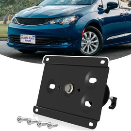 Front License Plate Holder No-Drill License Plate Bracket Mount Anti-Theft Frame Car Plate Holder fits for Chrysler Voyager 2020-2024，Front Bumper Tow Hook Adapter
