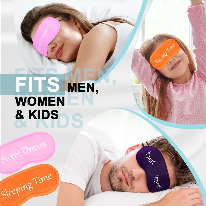 Eurzom 20 Pieces Funny Eye Sleeping Mask Bulk with Adjustable
