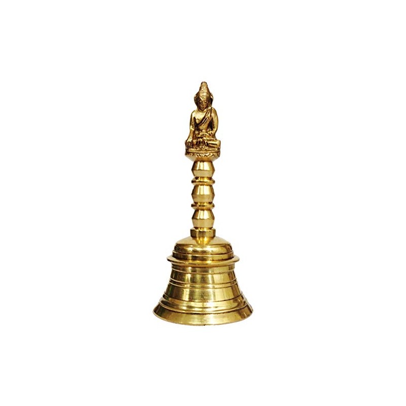 Purpledip 12047 Brass Bell Lord Buddha