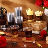 Pickmesh 50 Pcs Derby Plastic Cups, 12 oz, Black, Rose,