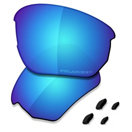SAUCER Premium Replacement Lenses & Nosepads for Oakley Flak Beta OO9363 | Flak Beta Asian Fit OO9372 Sunglasses High Defense - Glacier Blue Polarized