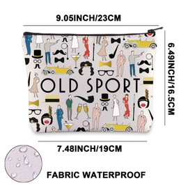 Old Sport Makeup Bag Old Sport Gifts Gatsby Literature Gifts Gatsby Book Zipper Pouch (Old Sport UK)