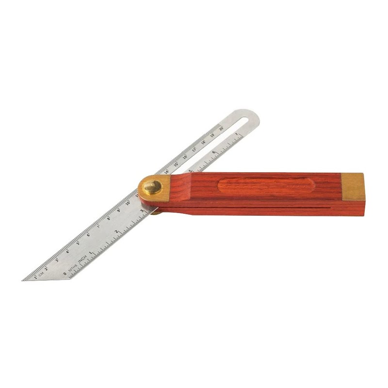 VOANZO 9Inch Adjustable Carpentry Square Bevel Gauge Wooden Sliding T