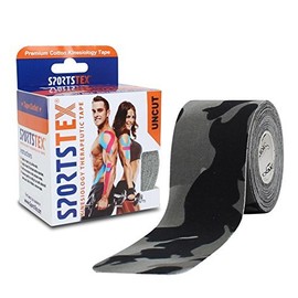 Sports Tex "Kinesiology Tape", 5cm X 5M, CAMO, Single Roll " Made in Korea" (Also Available in Black, Beige, Purple, Pink, Blue, & US Flag)