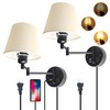 Lysed Wall Mounted Bedside Lamps with USB and 2 Pin