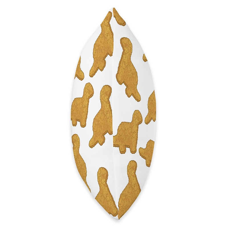 Dino Chicken Nugget Pattern Throw Pillow, 18x18, Multicolor