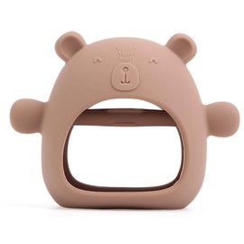 100% Food Grade Silicone Baby TEETHER Teething Toys for Babies (Caramel)