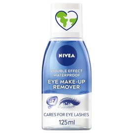 NIVEA Double Effect Démaquillant pour les yeux (4.2 fl oz), use quotidien nettoyant visage pour le maquillage et le mascara à l'extrait de bleuet et à la biotine