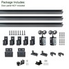 DIYHD 12FT Box Rail Heavy Duty Exterior Sliding Barn Door