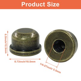 Waziaqoc 2 PCS Solid Lamp Finials Caps Tapped of Tops, Bronze Lamp Finial Tapped 1/4-27 Knobs Accessories for Lamp Shade Holder Harp Decoration