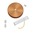 creative cables Cylindrical metal ceiling rose kit - Conical, Brushed
