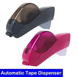 Tape Dispenser Automatic Hand-Held Tape Dispenser Non-Slip, Tape Core Up to 41 mm Wide (1 Pack, Rose Red)