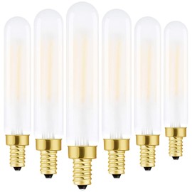 Leools E12 LED Bulb Dimmable 6W Equal Warm White 2700K Frosted Glass T6 E12 Candelabra Bulb 60 watt for Chandeliers,Ceiling Fan,Pendant,Wall sconces AC120V 600LM e12 Light Bulb 6Pack
