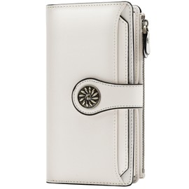 Travelambo Wallets Women RFID Large Capacity Luxury Waxed Leather Clutch Wallet Multi Card Organizer