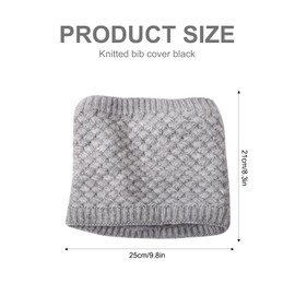 Winter Neck Warmer, Thermal Snood Scarf Fleece Lined, Unisex Thick Knitted Circle Scarf Winter Warm Neck for Mens Womens Sports Neck Gaiter Snood Face Mask Warm Winter Snood Scarf Grey