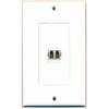 RiteAV 1 Port LC Fiber Multimode Duplex Wall Plate Oversized