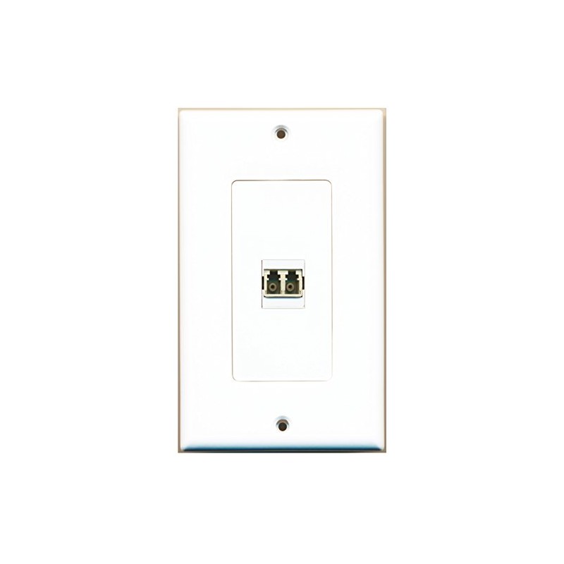 RiteAV 1 Port LC Fiber Multimode Duplex Wall Plate Oversized