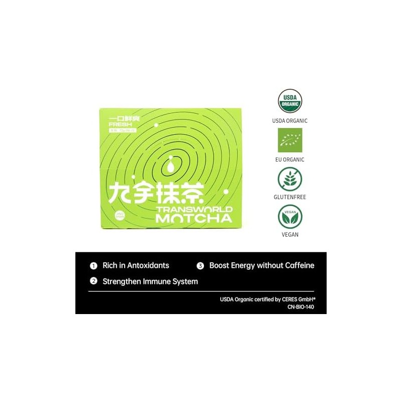 Jiuyu Auténtico Matcha ceremonial orgánico USDA Premium en polvo de