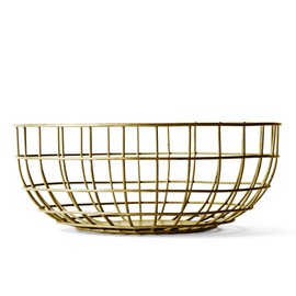 Menu Brass Metal Basket 25 x 25 x 10 cm
