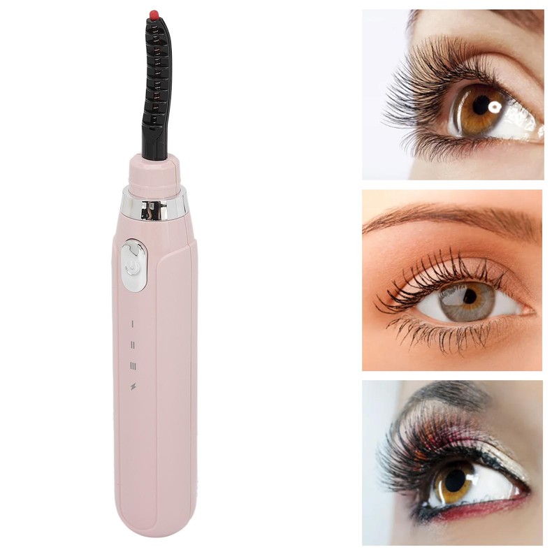 Heated Eyelash Curler Professional Intelligent 3 Gears Temperature Rechargeable Electric